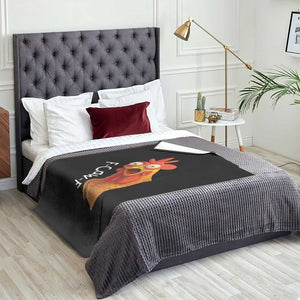 Funny F Caw F Surprise Chicken Meme Throw Blanket Hilarious Shocked Bird Graphic for Comedy Lovers TS02 Print Your Wear