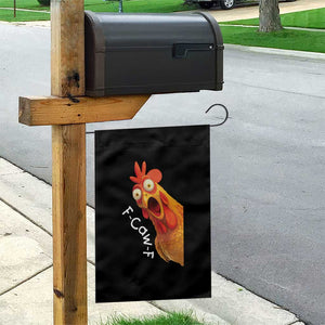 Funny F Caw F Surprise Chicken Meme Garden Flag Hilarious Shocked Bird Graphic for Comedy Lovers TS02 Print Your Wear