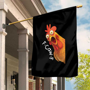 Funny F Caw F Surprise Chicken Meme Garden Flag Hilarious Shocked Bird Graphic for Comedy Lovers TS02 Print Your Wear