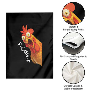 Funny F Caw F Surprise Chicken Meme Garden Flag Hilarious Shocked Bird Graphic for Comedy Lovers TS02 Print Your Wear