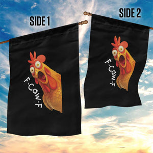 Funny F Caw F Surprise Chicken Meme Garden Flag Hilarious Shocked Bird Graphic for Comedy Lovers TS02 Print Your Wear
