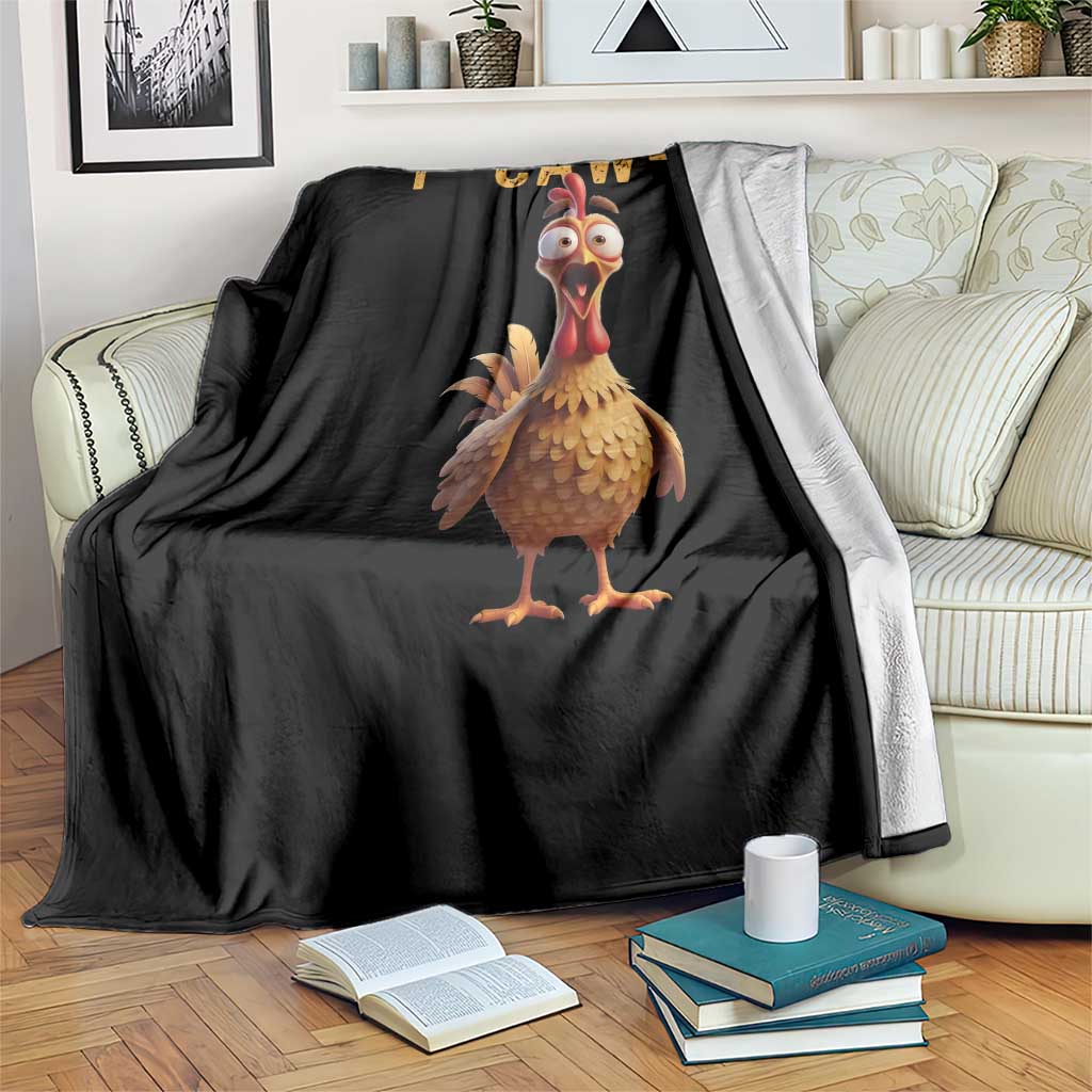 F Caw F Classic Chicken Scream Throw Blanket Poultry Joke Farm Life Humor TS02 Print Your Wear