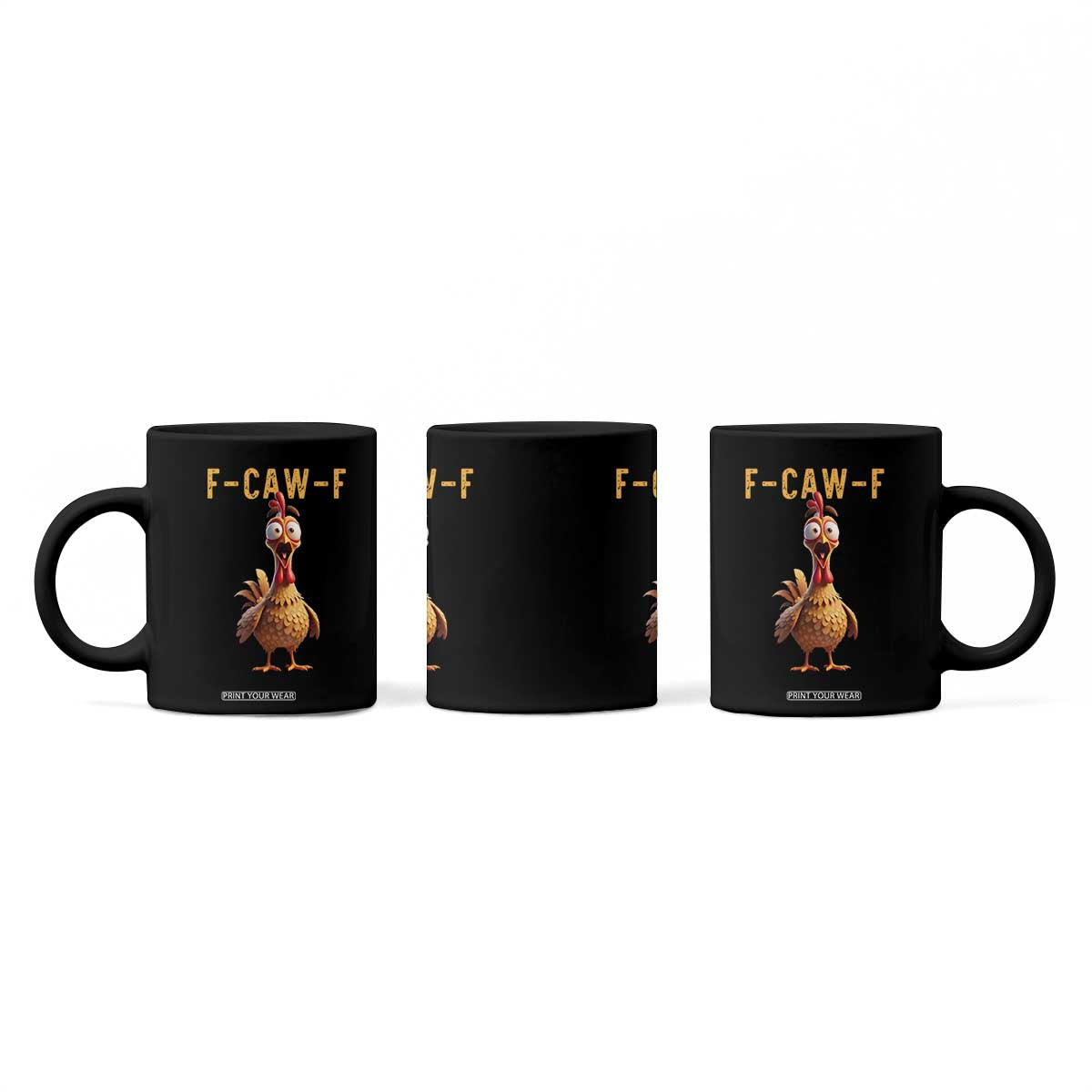 F Caw F Classic Chicken Scream Coffee Mug Poultry Joke Farm Life Humor TS02 Print Your Wear