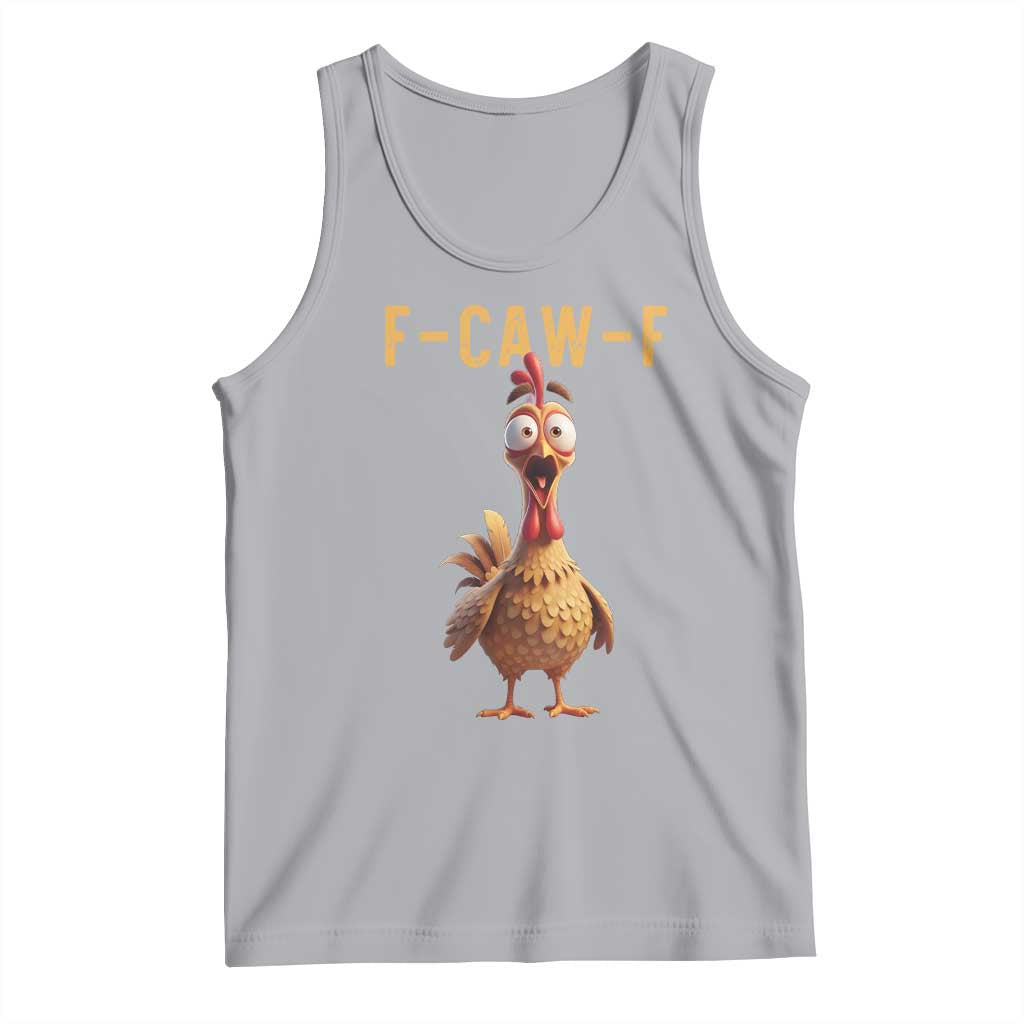 F Caw F Classic Chicken Scream Tank Top Poultry Joke Farm Life Humor TS02 Athletic Heather Print Your Wear