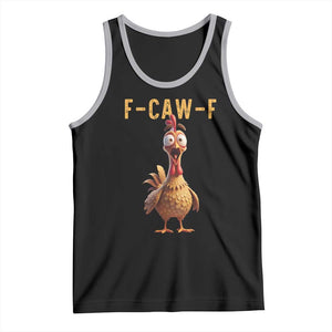 F Caw F Classic Chicken Scream Tank Top Poultry Joke Farm Life Humor TS02 Black Athletic Heather Print Your Wear