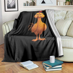 Funny F Caw F Fed Up Chicken Meme Throw Blanket Sarcastic Bird Humor Mood Swing TS02 Print Your Wear