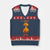 Funny F Caw F Fed Up Chicken Meme V-Neck Knit Sweater Vest Sarcastic Bird Humor Mood Swing TS02 Navy Red Print Your Wear