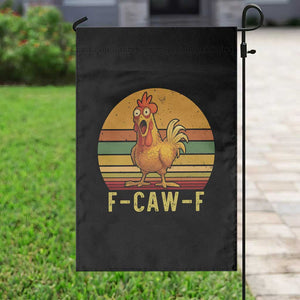 F Caw F Retro Chicken Meme Garden Flag Vintage Sunset Poultry Graphic Loud Bird Energy TS02 Print Your Wear
