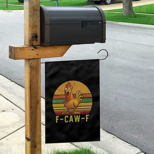 F Caw F Retro Chicken Meme Garden Flag Vintage Sunset Poultry Graphic Loud Bird Energy TS02 Print Your Wear