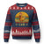 F Caw F Retro Chicken Meme Ugly Christmas Sweater Vintage Sunset Poultry Graphic Loud Bird Energy TS02 Navy Red Print Your Wear