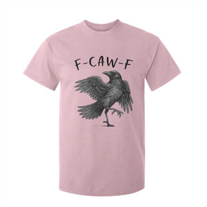 F Caw F Raven Graphic T Shirt For Kid Funny Sarcastic Bird with Attitude TS02 Light Pink Print Your Wear