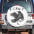 F Caw F Raven Graphic Spare Tire Cover Funny Sarcastic Bird with Attitude TS02 No hole White Print Your Wear