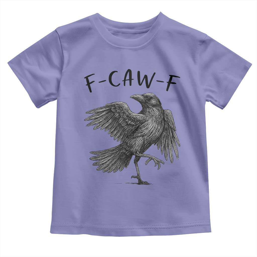 F Caw F Raven Graphic Toddler T Shirt Funny Sarcastic Bird with Attitude TS02 Violet Print Your Wear