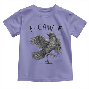 F Caw F Raven Graphic Toddler T Shirt Funny Sarcastic Bird with Attitude TS02 Violet Print Your Wear