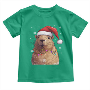 Capybara Christmas Toddler T Shirt Funny Santa Capy Meme Xmas Vibe TS02 Irish Green Print Your Wear