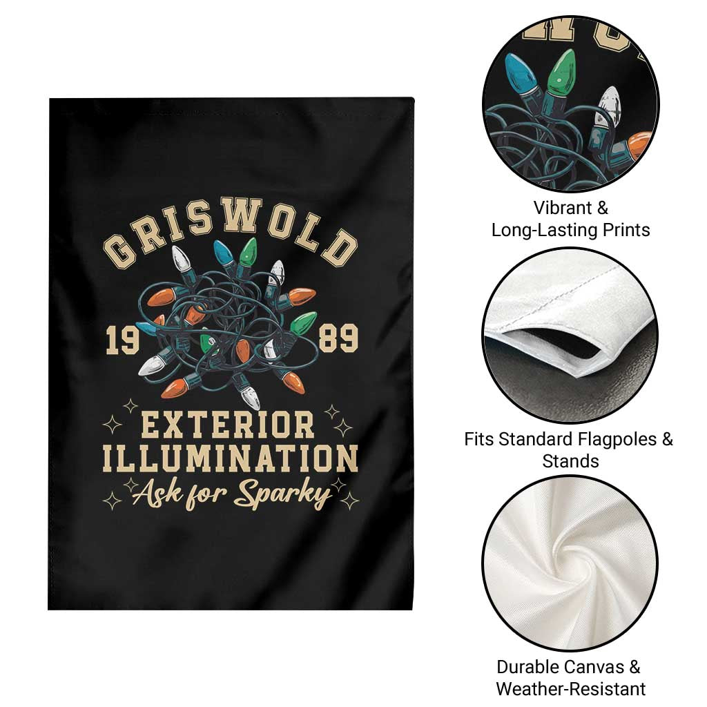 Griswold Christmas Lights Garden Flag Exterior Illumination Ask for Sparky Funny Holiday TS02 Print Your Wear