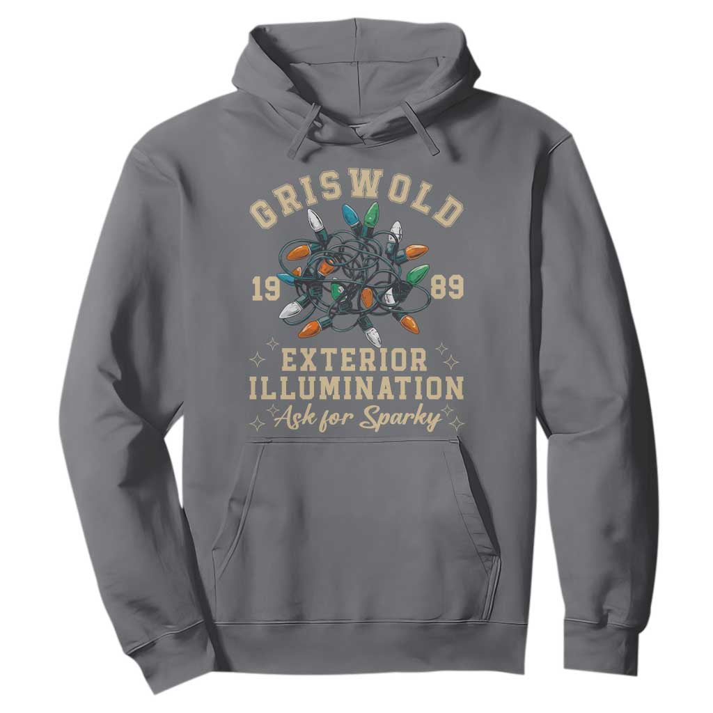 Griswold Christmas Lights Hoodie Exterior Illumination Ask for Sparky Funny Holiday TS02 Charcoal Print Your Wear