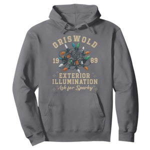Griswold Christmas Lights Hoodie Exterior Illumination Ask for Sparky Funny Holiday TS02 Charcoal Print Your Wear