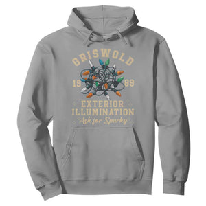 Griswold Christmas Lights Hoodie Exterior Illumination Ask for Sparky Funny Holiday TS02 Sport Gray Print Your Wear