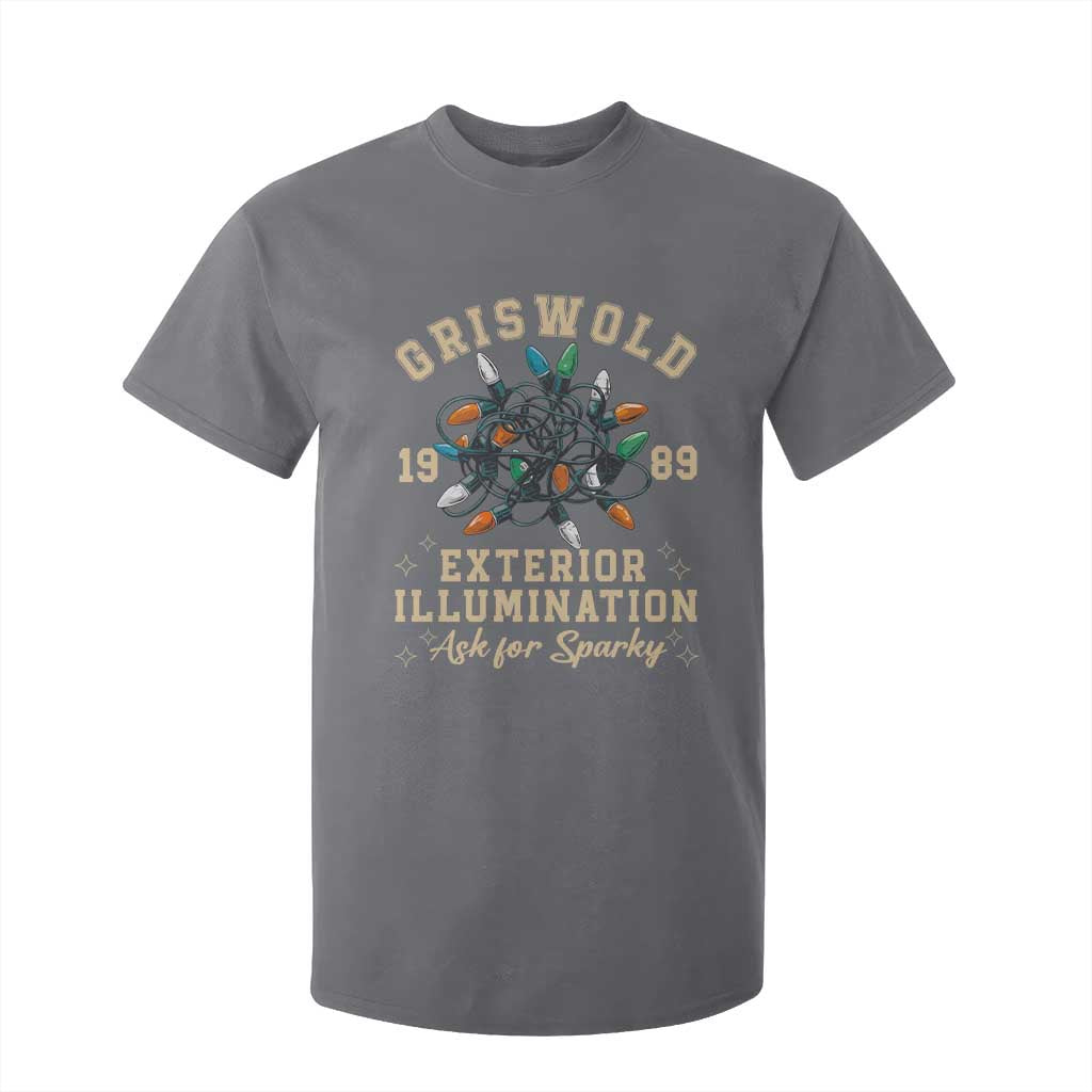 Griswold Christmas Lights T Shirt For Kid Exterior Illumination Ask for Sparky Funny Holiday TS02 Charcoal Print Your Wear