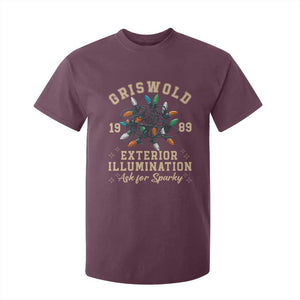 Griswold Christmas Lights T Shirt For Kid Exterior Illumination Ask for Sparky Funny Holiday TS02 Maroon Print Your Wear