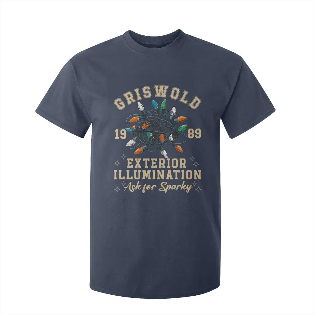 Griswold Christmas Lights T Shirt For Kid Exterior Illumination Ask for Sparky Funny Holiday TS02 Navy Print Your Wear