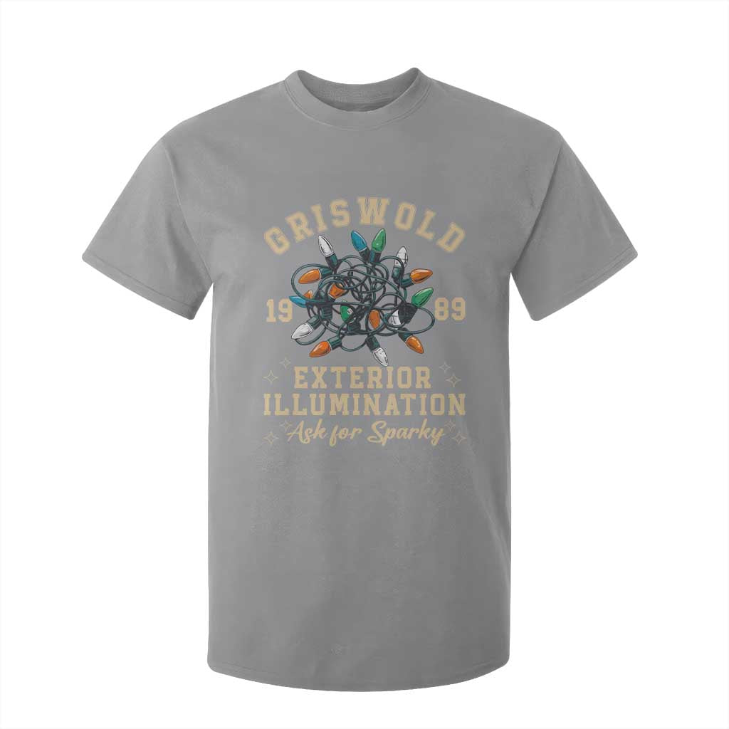 Griswold Christmas Lights T Shirt For Kid Exterior Illumination Ask for Sparky Funny Holiday TS02 Sport Gray Print Your Wear