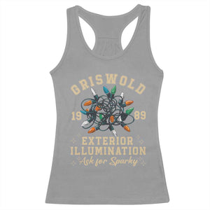 Griswold Christmas Lights Racerback Tank Top Exterior Illumination Ask for Sparky Funny Holiday TS02 Sport Gray Print Your Wear
