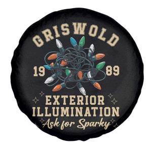Griswold Christmas Lights Spare Tire Cover Exterior Illumination Ask for Sparky Funny Holiday TS02 Print Your Wear