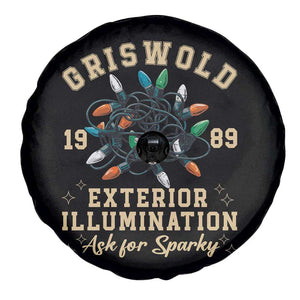 Griswold Christmas Lights Spare Tire Cover Exterior Illumination Ask for Sparky Funny Holiday TS02 Print Your Wear