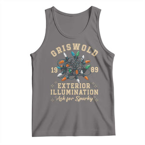Griswold Christmas Lights Tank Top Exterior Illumination Ask for Sparky Funny Holiday TS02 Deep Heather Print Your Wear