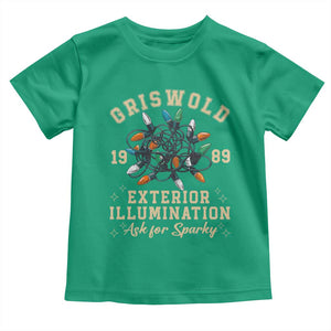 Griswold Christmas Lights Toddler T Shirt Exterior Illumination Ask for Sparky Funny Holiday TS02 Irish Green Print Your Wear
