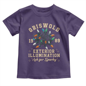 Griswold Christmas Lights Toddler T Shirt Exterior Illumination Ask for Sparky Funny Holiday TS02 Purple Print Your Wear