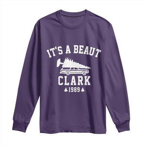 Funny Christmas Its a Beaut Clark Long Sleeve Shirt Xmas Tree Disaster Griswold Family Holiday TS02 Purple Print Your Wear