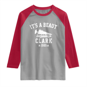 Funny Christmas Its a Beaut Clark Raglan Shirt Xmas Tree Disaster Griswold Family Holiday TS02 Sport Gray Red Print Your Wear