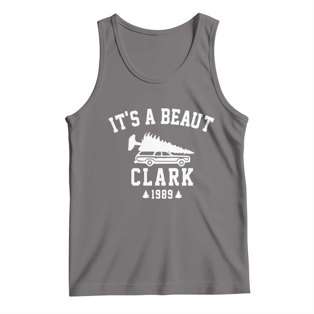 Funny Christmas Its a Beaut Clark Tank Top Xmas Tree Disaster Griswold Family Holiday TS02 Deep Heather Print Your Wear