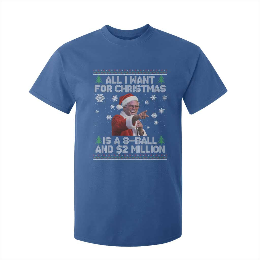 Funny Christmas Billy Meme T Shirt For Kid A 8 Ball and 2 Million Dollars Baby Uncle in Santa Suit TS02 Royal Blue Print Your Wear