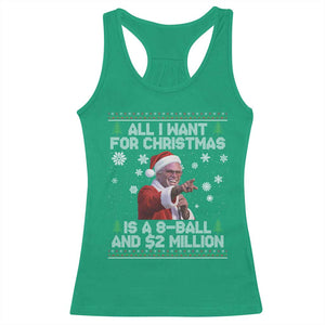 Funny Christmas Billy Meme Racerback Tank Top A 8 Ball and 2 Million Dollars Baby Uncle in Santa Suit TS02 Irish Green Print Your Wear