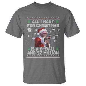 Funny Christmas Billy Meme T Shirt A 8 Ball and 2 Million Dollars Baby Uncle in Santa Suit TS02 Charcoal Print Your Wear