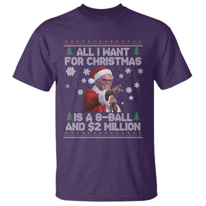 Funny Christmas Billy Meme T Shirt A 8 Ball and 2 Million Dollars Baby Uncle in Santa Suit TS02 Purple Print Your Wear