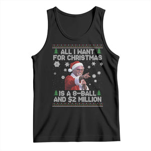 Funny Christmas Billy Meme Tank Top A 8 Ball and 2 Million Dollars Baby Uncle in Santa Suit TS02 Black Print Your Wear