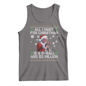 Funny Christmas Billy Meme Tank Top A 8 Ball and 2 Million Dollars Baby Uncle in Santa Suit TS02 Deep Heather Print Your Wear