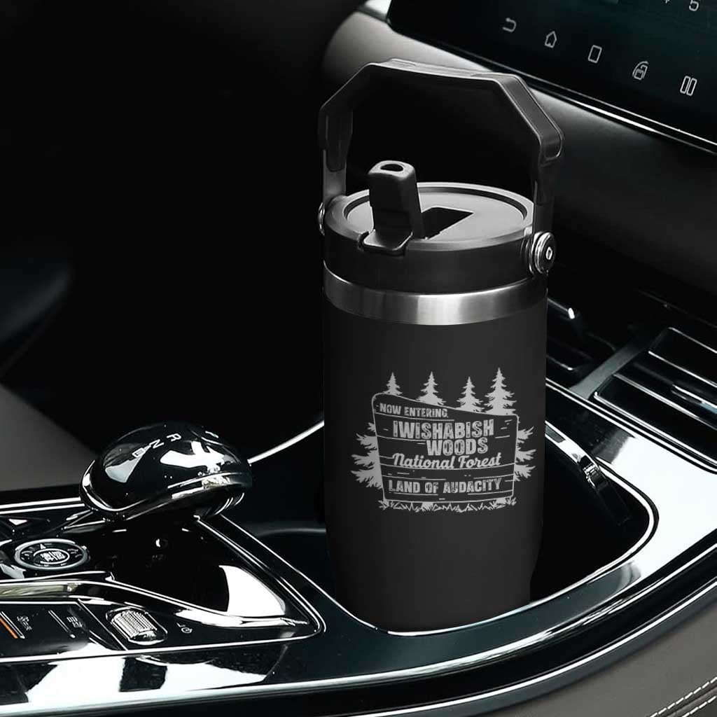 Iwishabish Woods National Forest Flip Straw Tumbler Funny Land of Audacity Meme Sassy Humor TS02 Print Your Wear