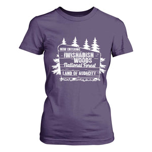 Iwishabish Woods National Forest T Shirt For Women Funny Land of Audacity Meme Sassy Humor TS02 Purple Print Your Wear