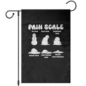 Funny Snowman Pain Scale Christmas Garden Flag Melting Snowman Holiday Humor TS02 Black Print Your Wear