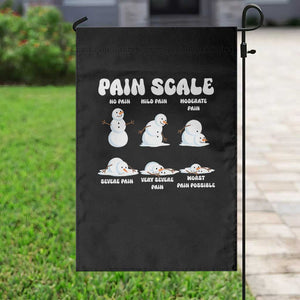 Funny Snowman Pain Scale Christmas Garden Flag Melting Snowman Holiday Humor TS02 Print Your Wear