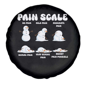 Funny Snowman Pain Scale Christmas Spare Tire Cover Melting Snowman Holiday Humor TS02 Print Your Wear
