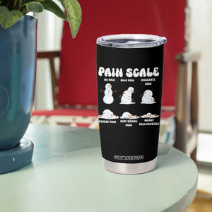 Funny Snowman Pain Scale Christmas Tumbler Cup Melting Snowman Holiday Humor TS02 Print Your Wear