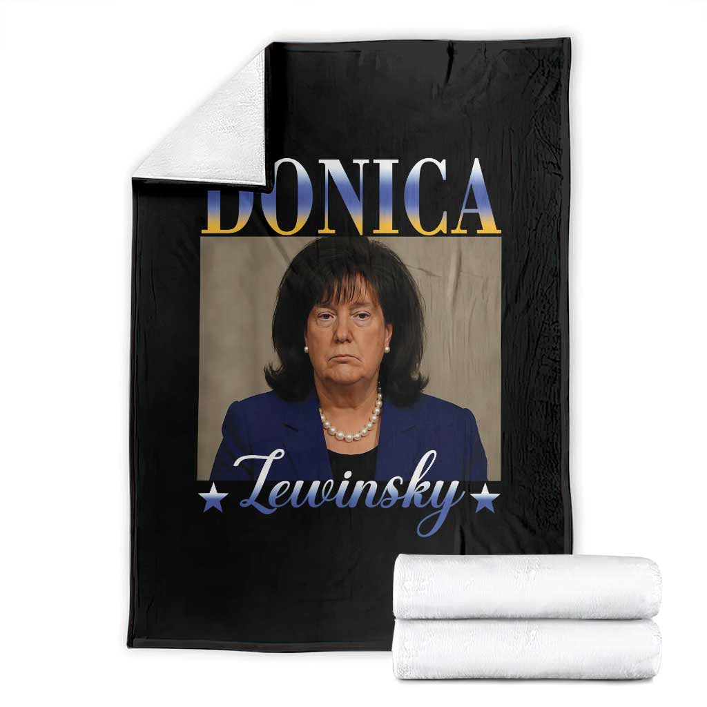 Donica Lewinsky Meme Throw Blanket Viral Trump Parody Scandal Internet Humor TS02 Black Print Your Wear