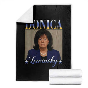 Donica Lewinsky Meme Throw Blanket Viral Trump Parody Scandal Internet Humor TS02 Black Print Your Wear